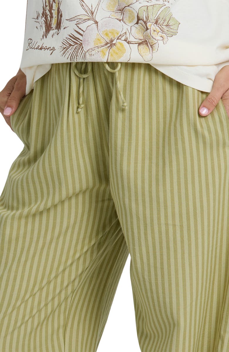 Billabong Another Wave Drawstring Cotton Blend Pant, Alternate, color, Cedar