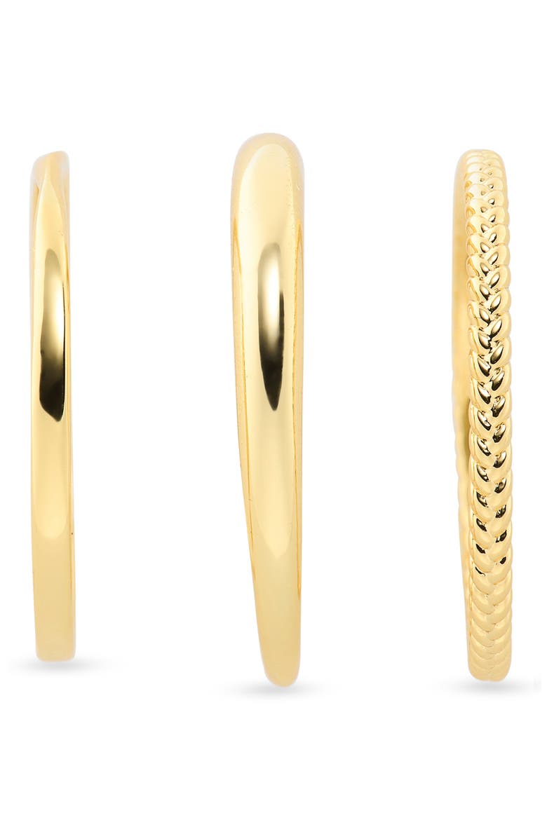 Set of 3 Assorted Stacking Rings, Alternate, color, GOLD