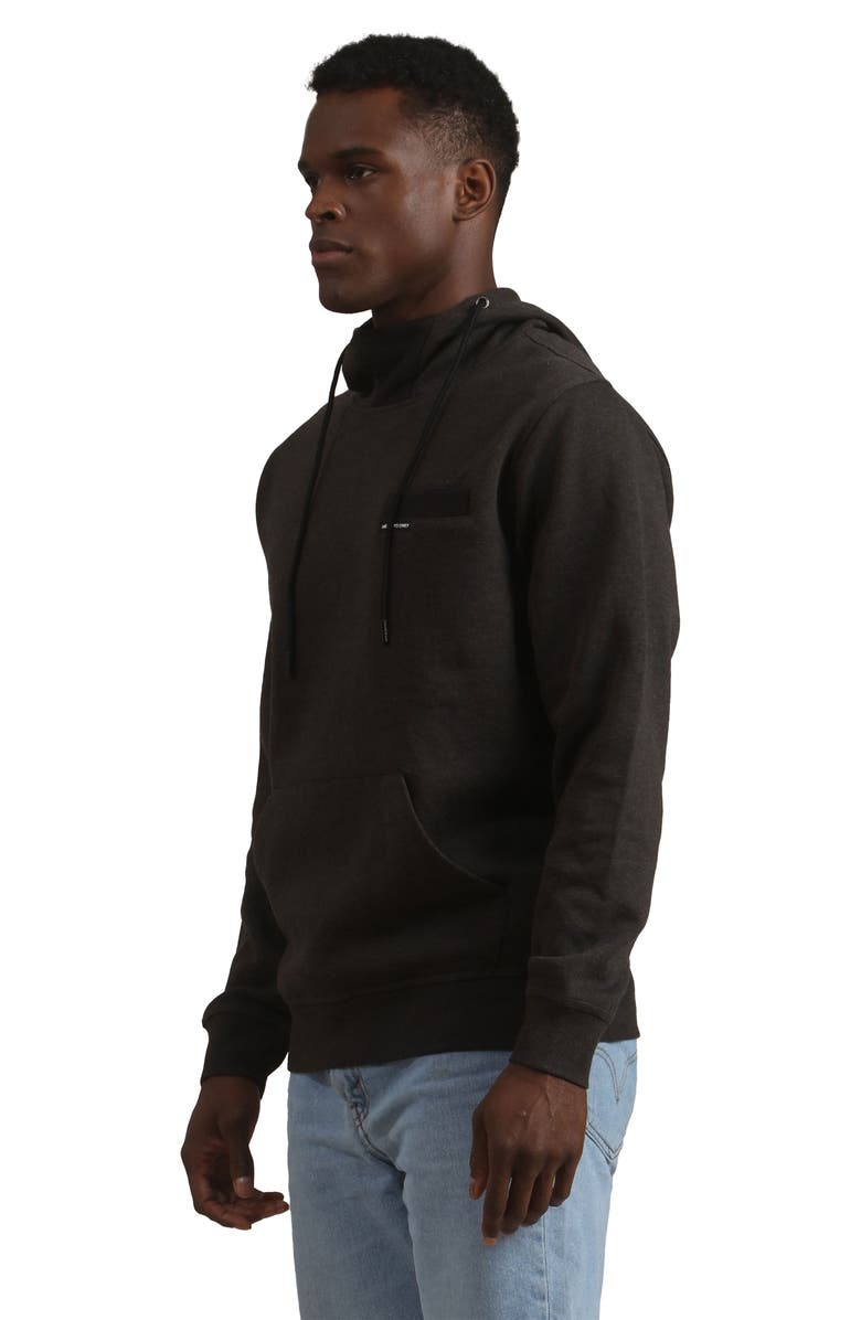 Members Only Jayden Colorblock Hooded Sweatshirt, Alternate, color, Charcoal