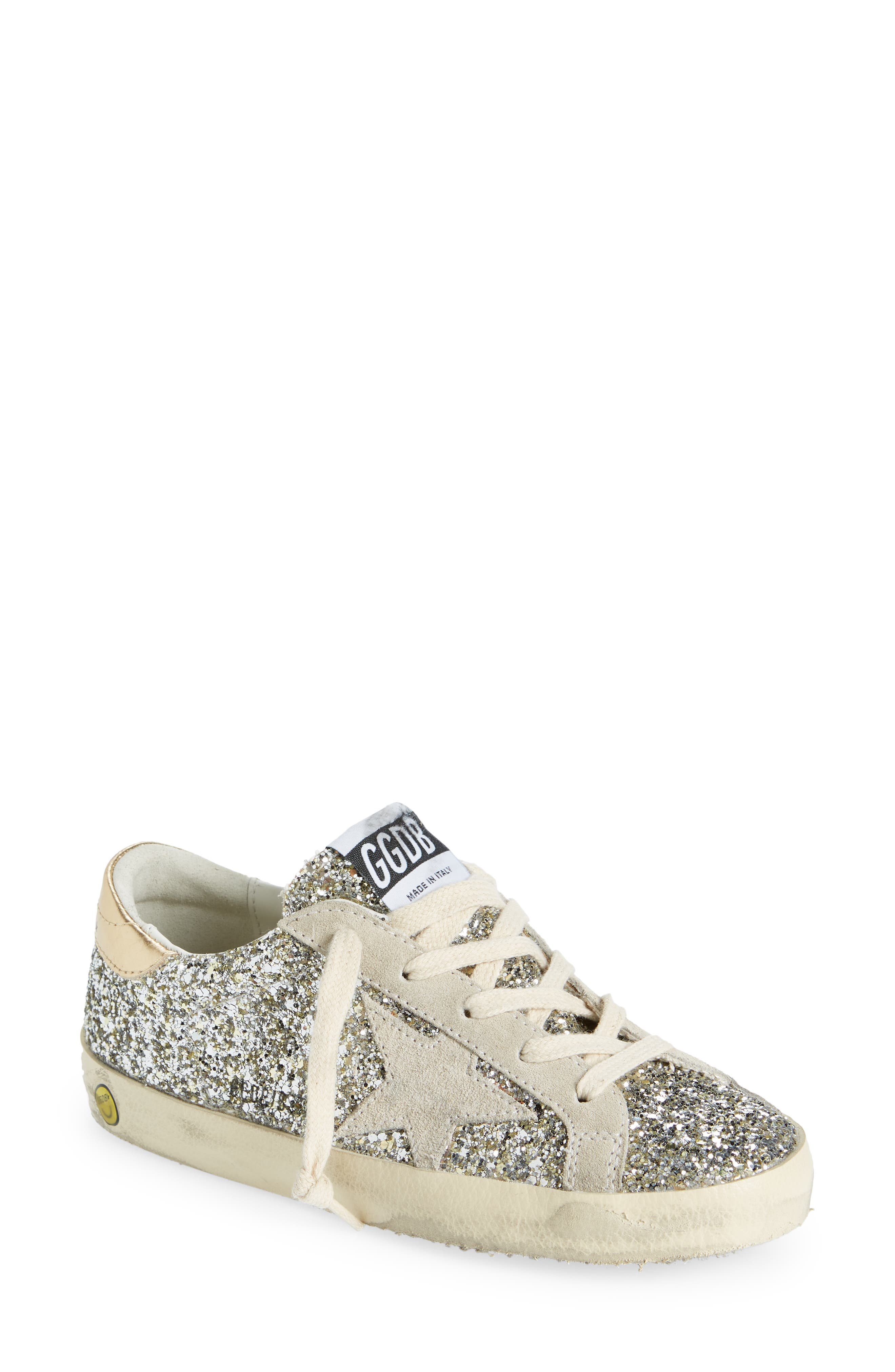 Golden Goose Kids' Super-Star Glitter Low Top Sneaker, Main, color, 
