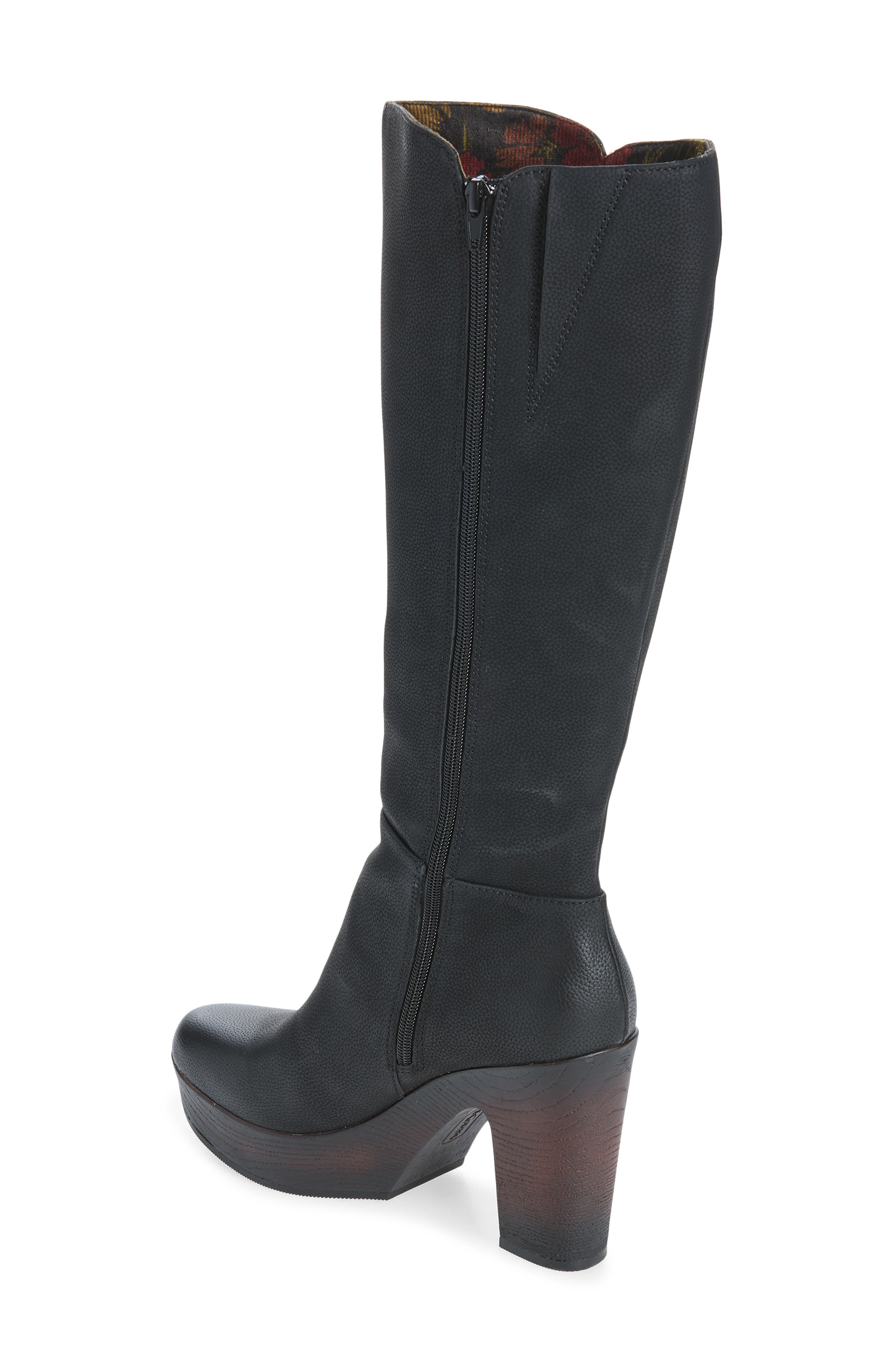 Avalon Knee High Boot, Alternate, color, BLACK NUBUCK