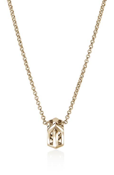 Icon 50 14K Gold Pendant Necklace, 2mm