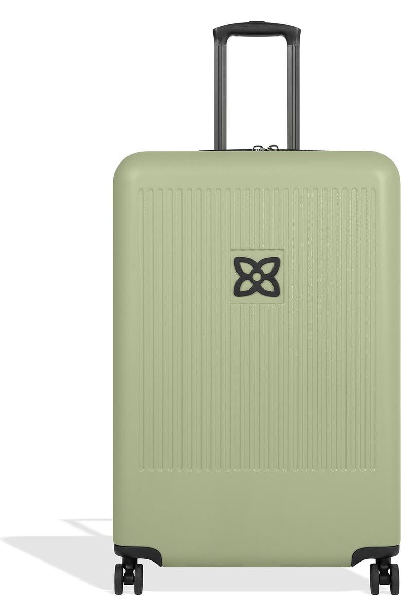 Sherpani Meridian 29 Inch Large Checked Travel Hardside Luggage, Main, color, Sage