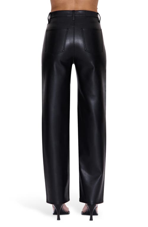 Pistola Cassie Coated Straight Leg Jeans In Black