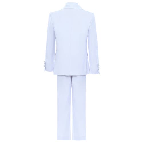 Moustache Peak-lapels Suit In White