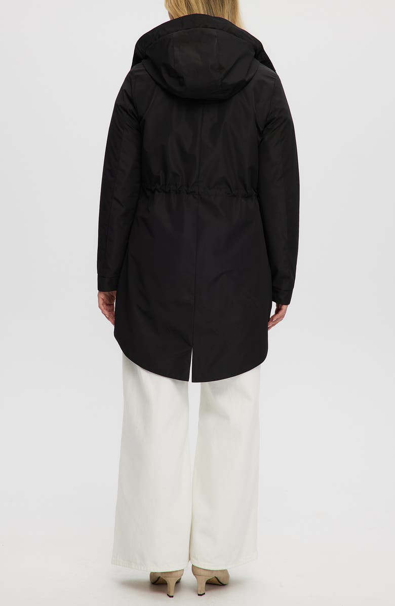 Noize Mid Length Rain Coat, Alternate, color, Black