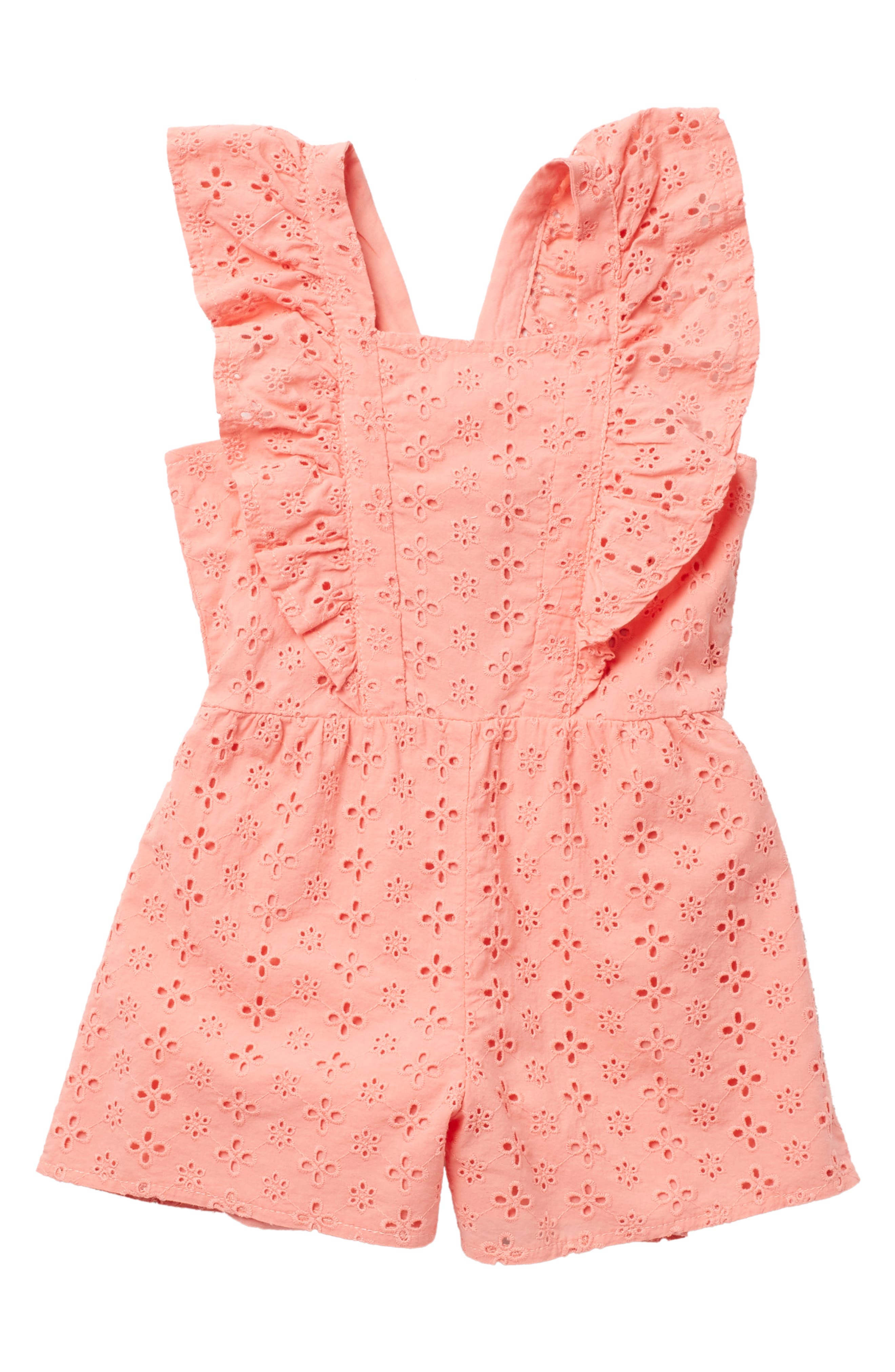 Habitual Girl Flutter Eyelet Romper | Nordstromrack