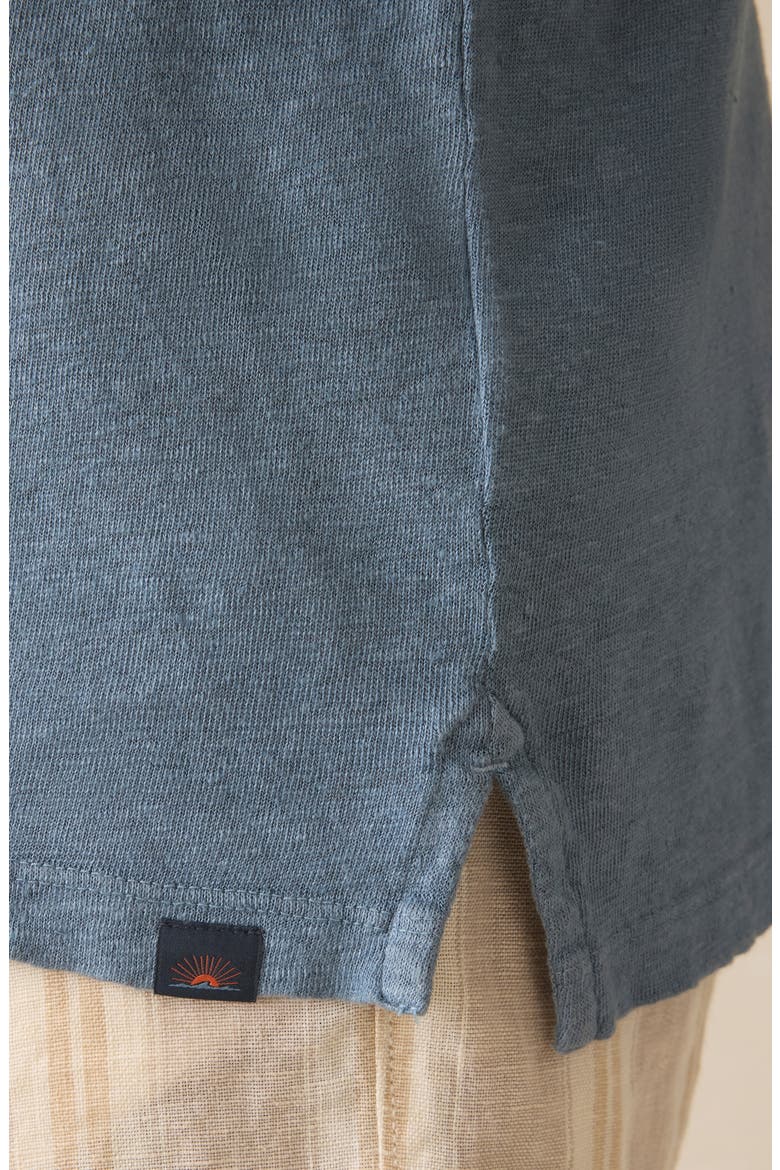 Linen Polo, Alternate, color, DEEP MARINE
