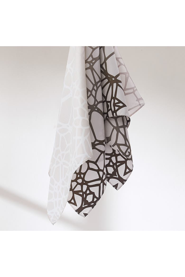 Ethereal Tangle Silk Scarf, Alternate, color, Ivory/Brown