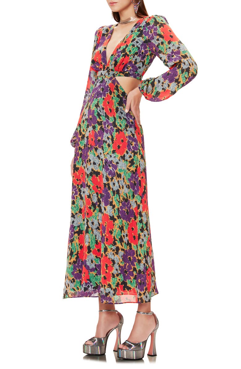 AFRM Lowell Long Sleeve Floral Print Dress, Alternate, color, 