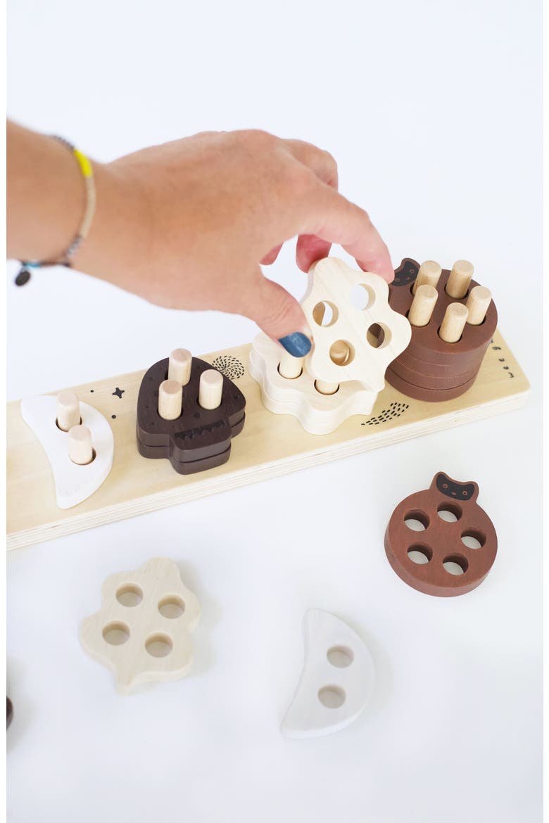 Wooden Count and Stack Toy, Alternate, color, Counting