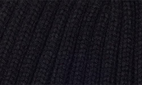 Calvin Klein Faux Fur Pompom Beanie In Black