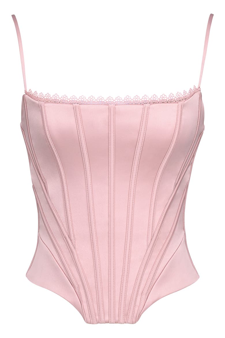 Cadie Satin Corset Top, Alternate, color, BLUSH PINK