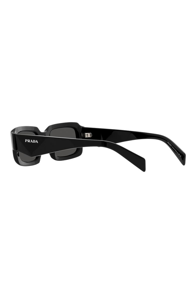 55mm Irregular Sunglasses, Alternate, color, BLACK