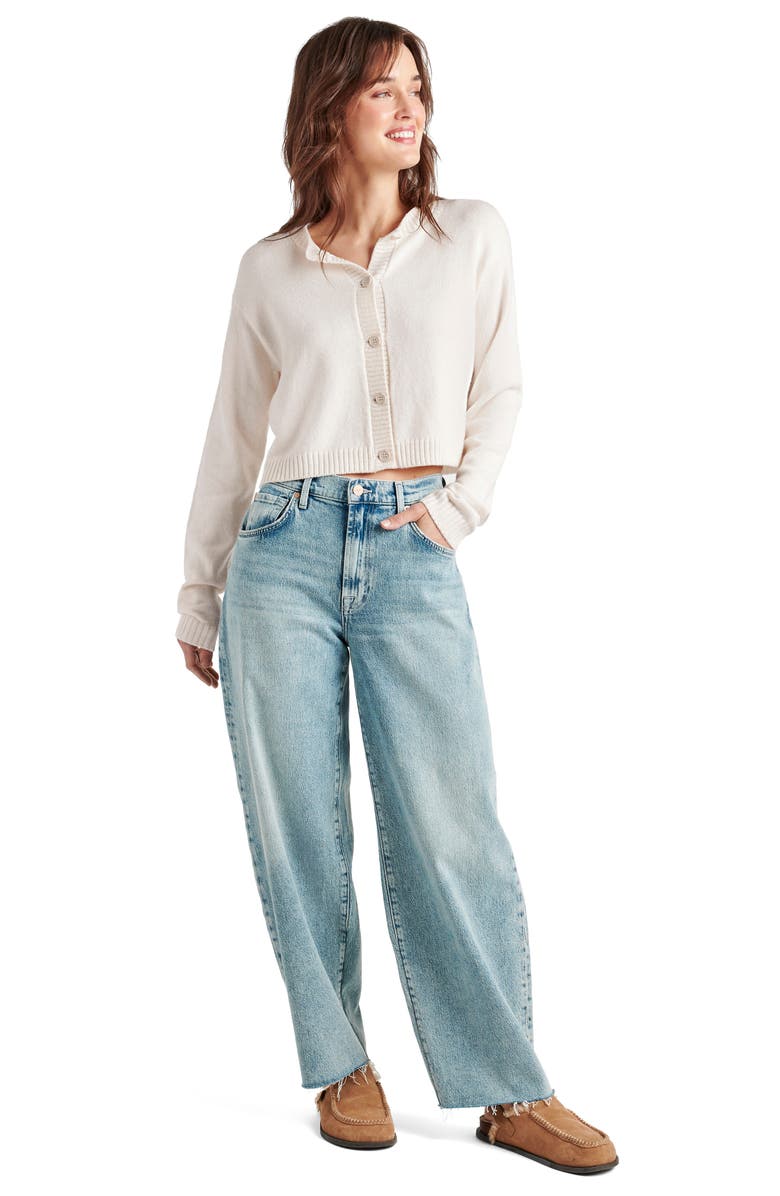 Splendid Amber Cropped Cardigan, Alternate, color, Pale Oak Heather