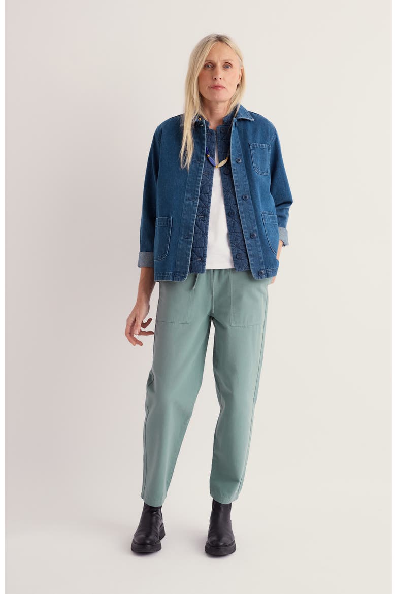 Sholl Organic Cotton Crop Trousers, Alternate, color, LICHEN