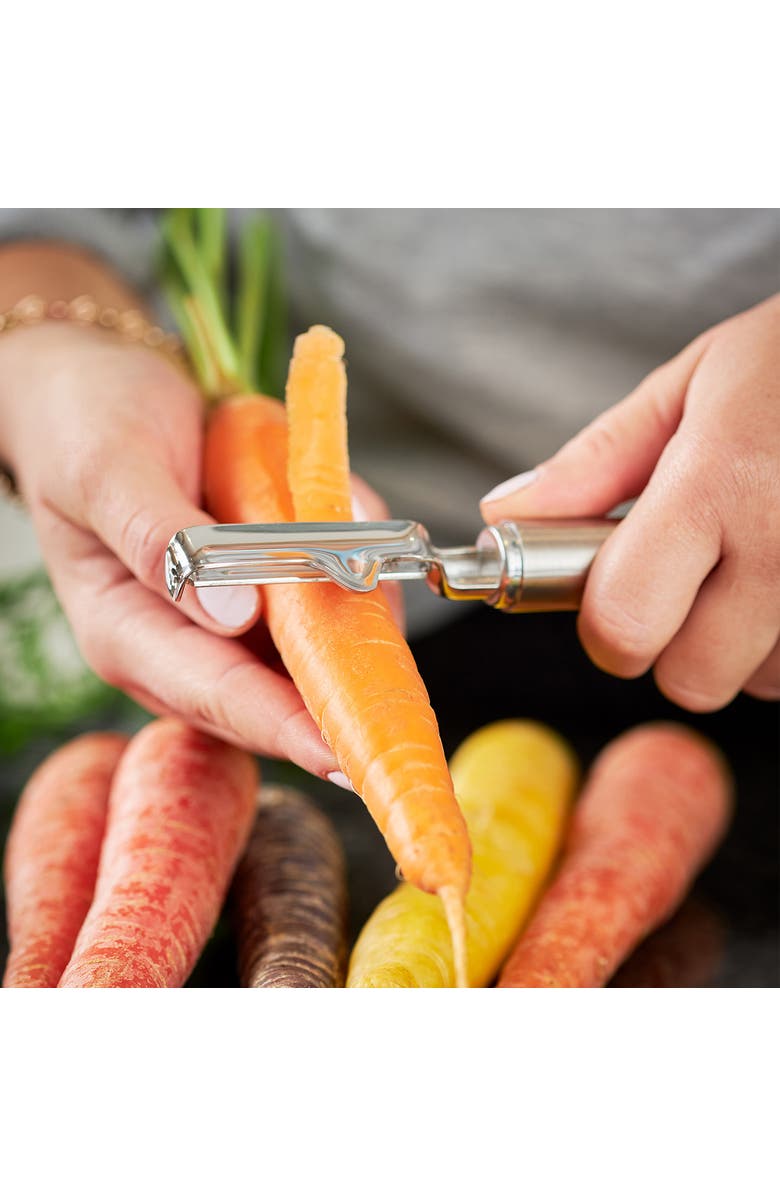 Rosle Stainless Steel Left Handed Swivel Vegetable Peeler, 7.5-Inch, Alternate, color, Silver