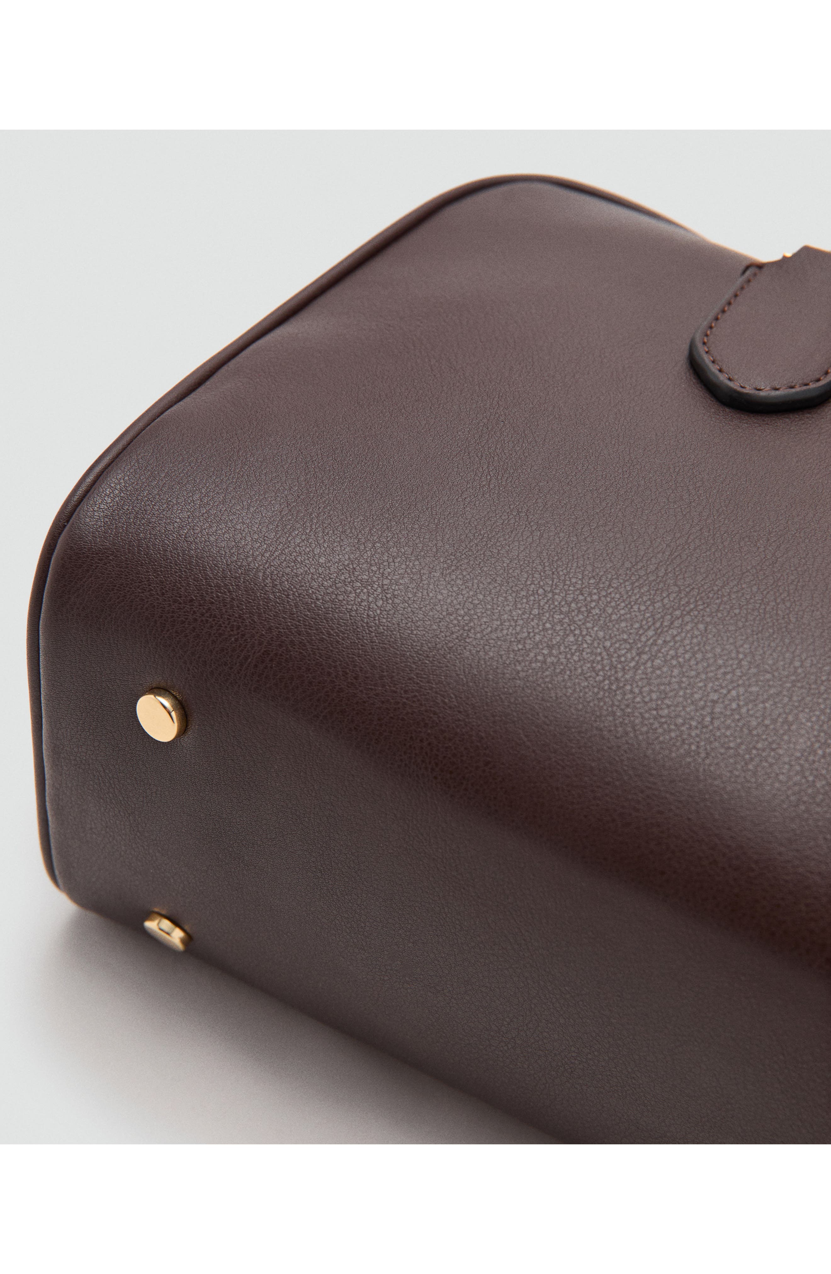 MANGO Faux Leather Bowling Bag, Alternate, color, 