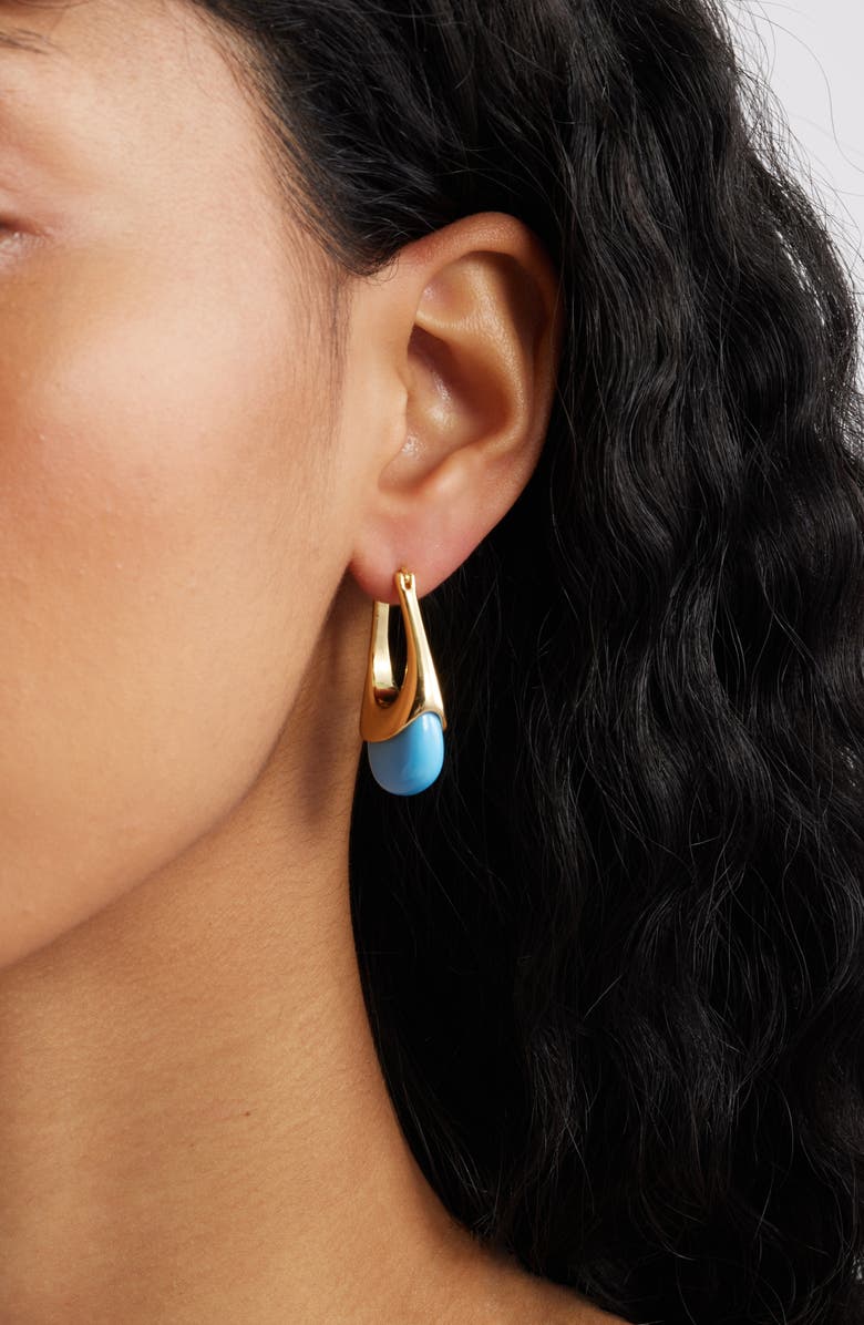 Kenneth Jay Lane Stone Drop Earrings, Alternate, color, Gold