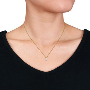1/2 CTW Lab-Grown Diamond Solitaire Necklace 14k