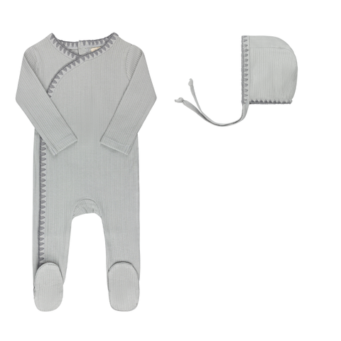 Whip Stitch Collection - Footie + Bonnet