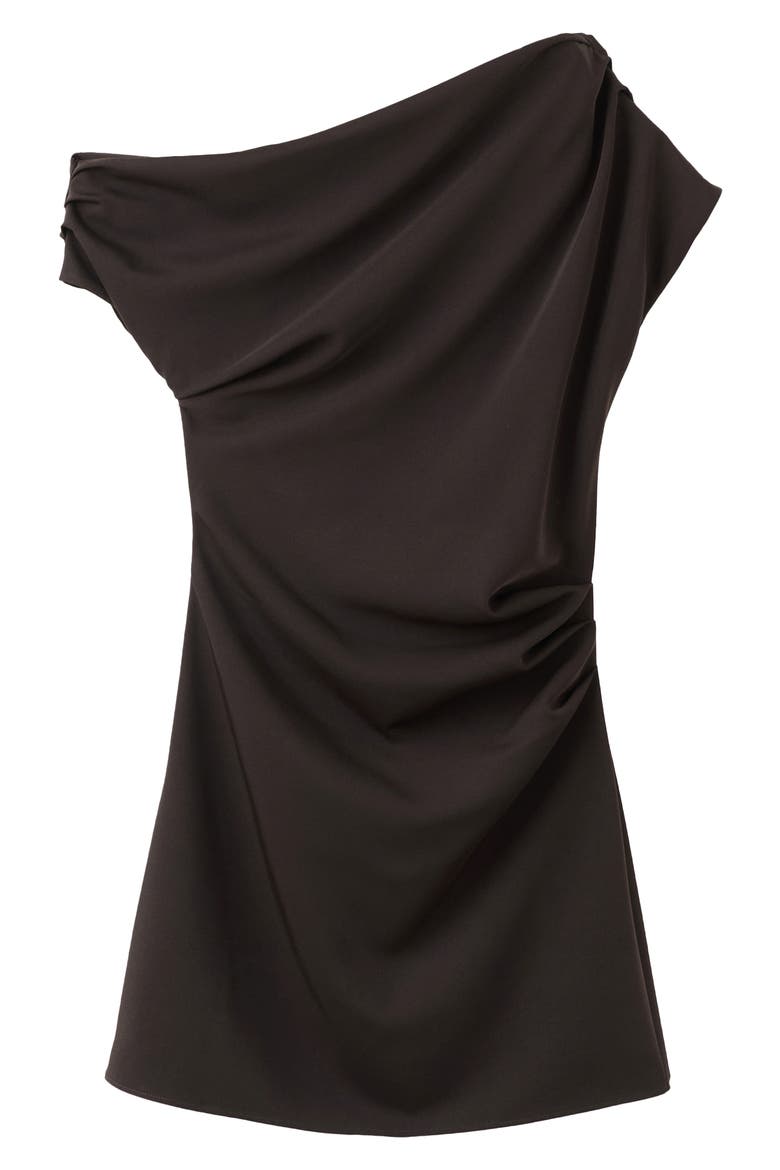 One-Shoulder Minidress, Main, color, BROWN