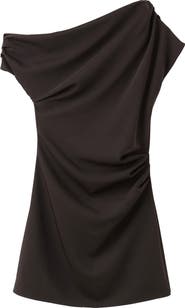 MANGO One-Shoulder Minidress