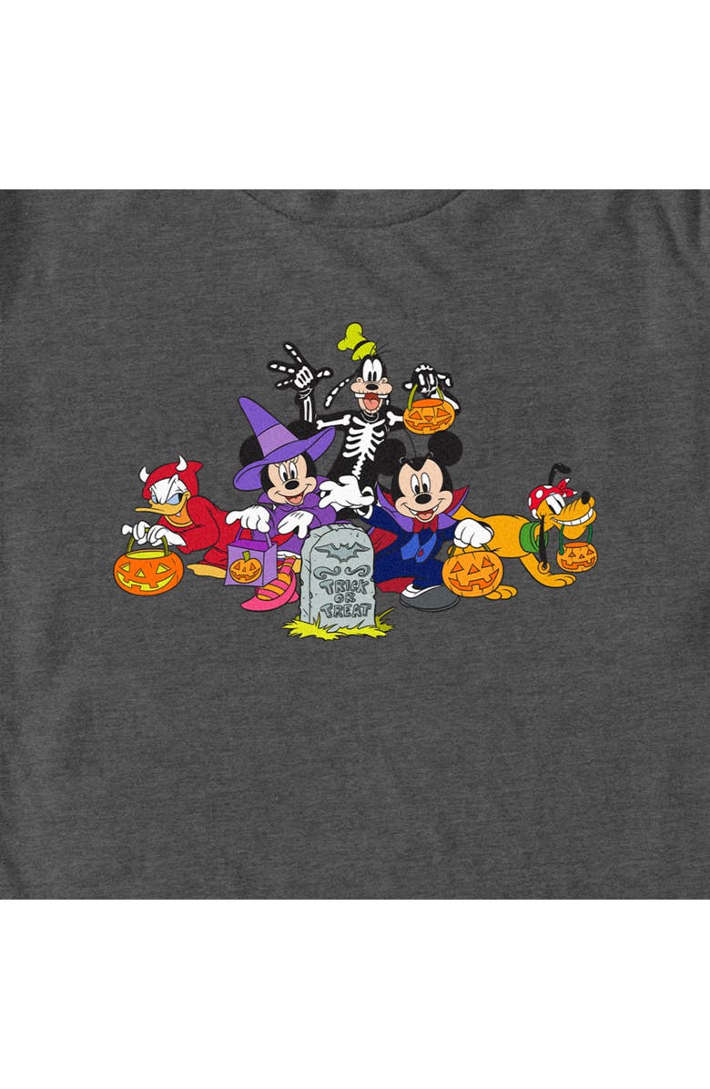 Mickey & Friends Men's Mickey & Friends Halloween Group Shot  Graphic T-Shirt, Alternate, color, Charcoal Heather