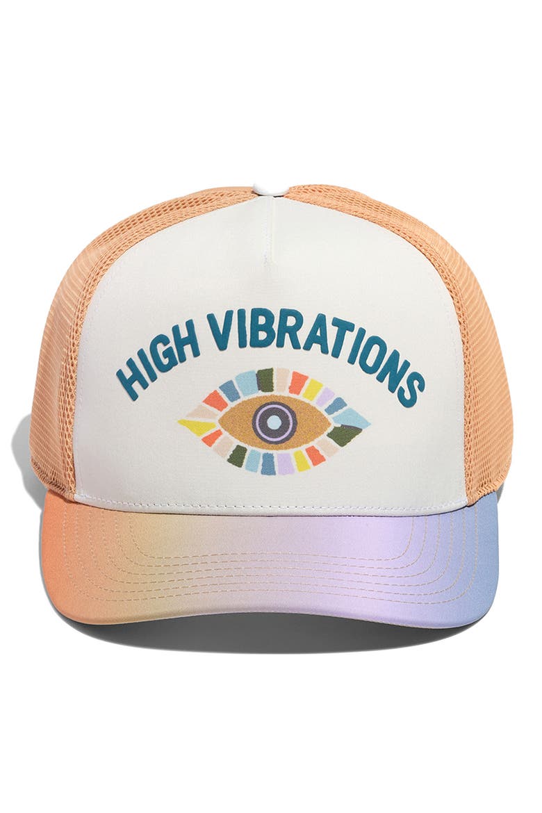 Higher Bloom Trucker Hat, Main, color, AMETHYST/ MULTI