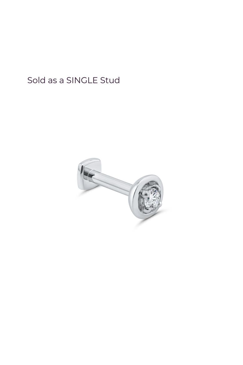 Center-of-Attention Flat Back Stud, Main, color, White Gold