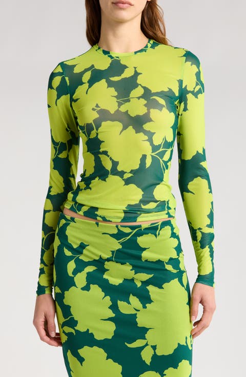 Sunny Long Sleeve Mesh Top (Regular & Plus)