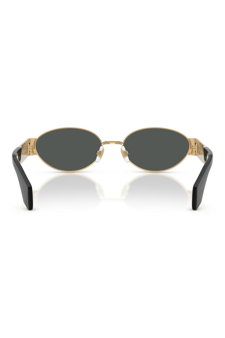 55mm Oval Sunglasses, Alternate, color, GOLD VERSACE / DARK GREY