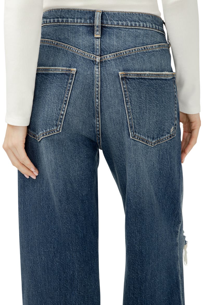 Be Easy Ripped High Waist Crop Wide Leg Jeans, Alternate, color, THELMA
