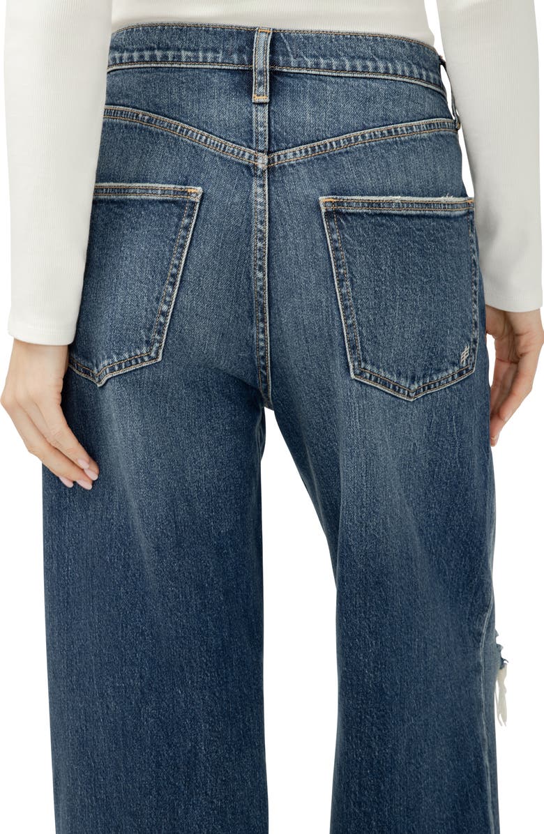 Silver Jeans Co. Be Easy Ripped High Waist Crop Wide Leg Jeans, Alternate, color, Thelma