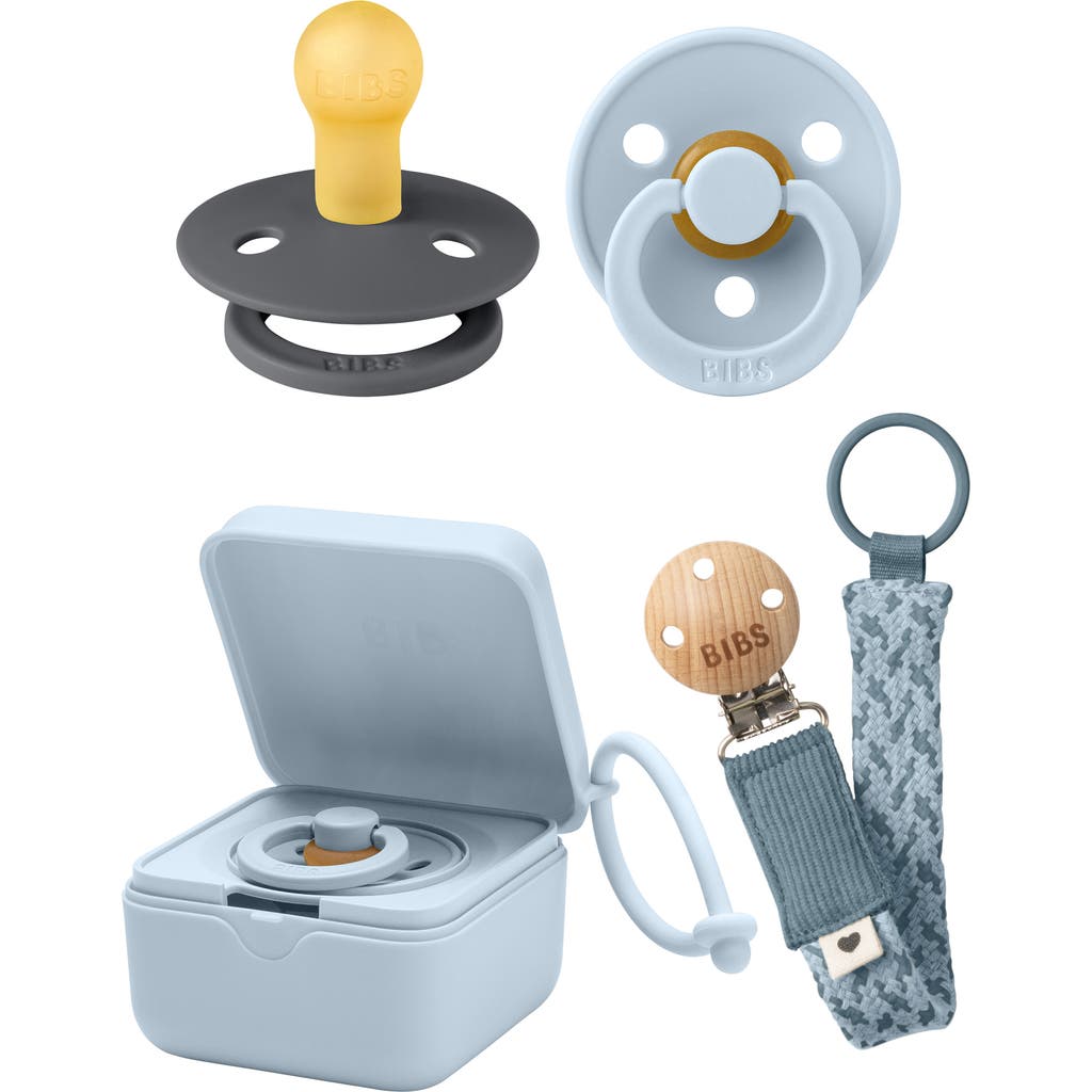 BIBS Pacifer, Pacifier Box & Pacifier Clip Set