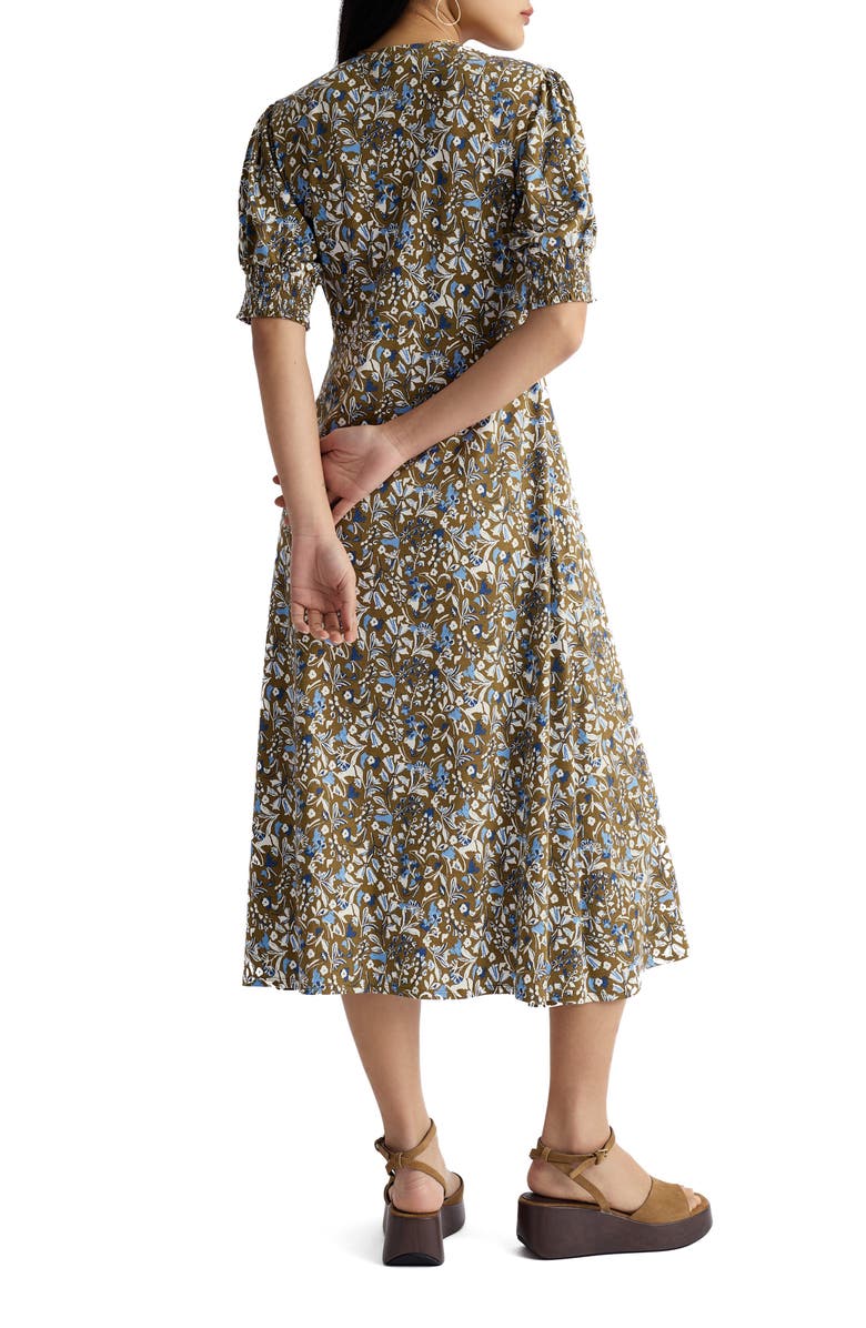 Seasalt Cornwall Fenil Floral Midi Dress, Alternate, color, Woodland Floral Seagrass