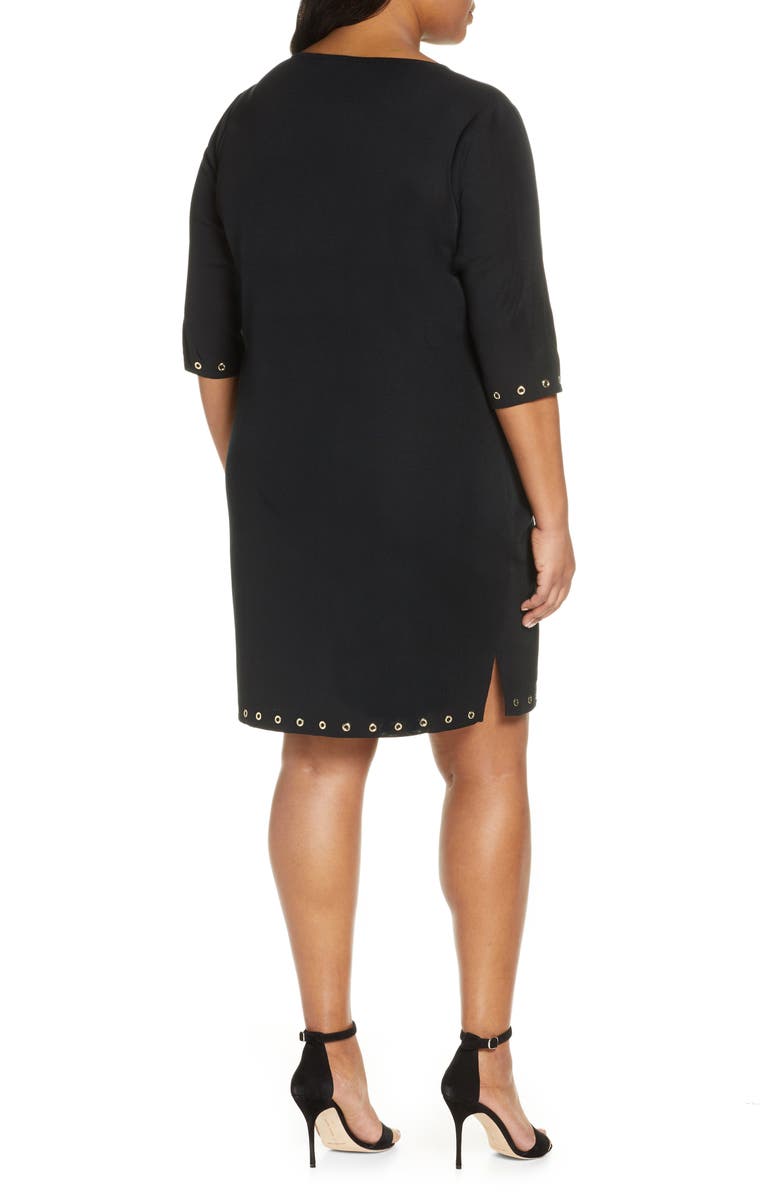 Ming Wang Grommet Detail Sheath Dress, Alternate, color,