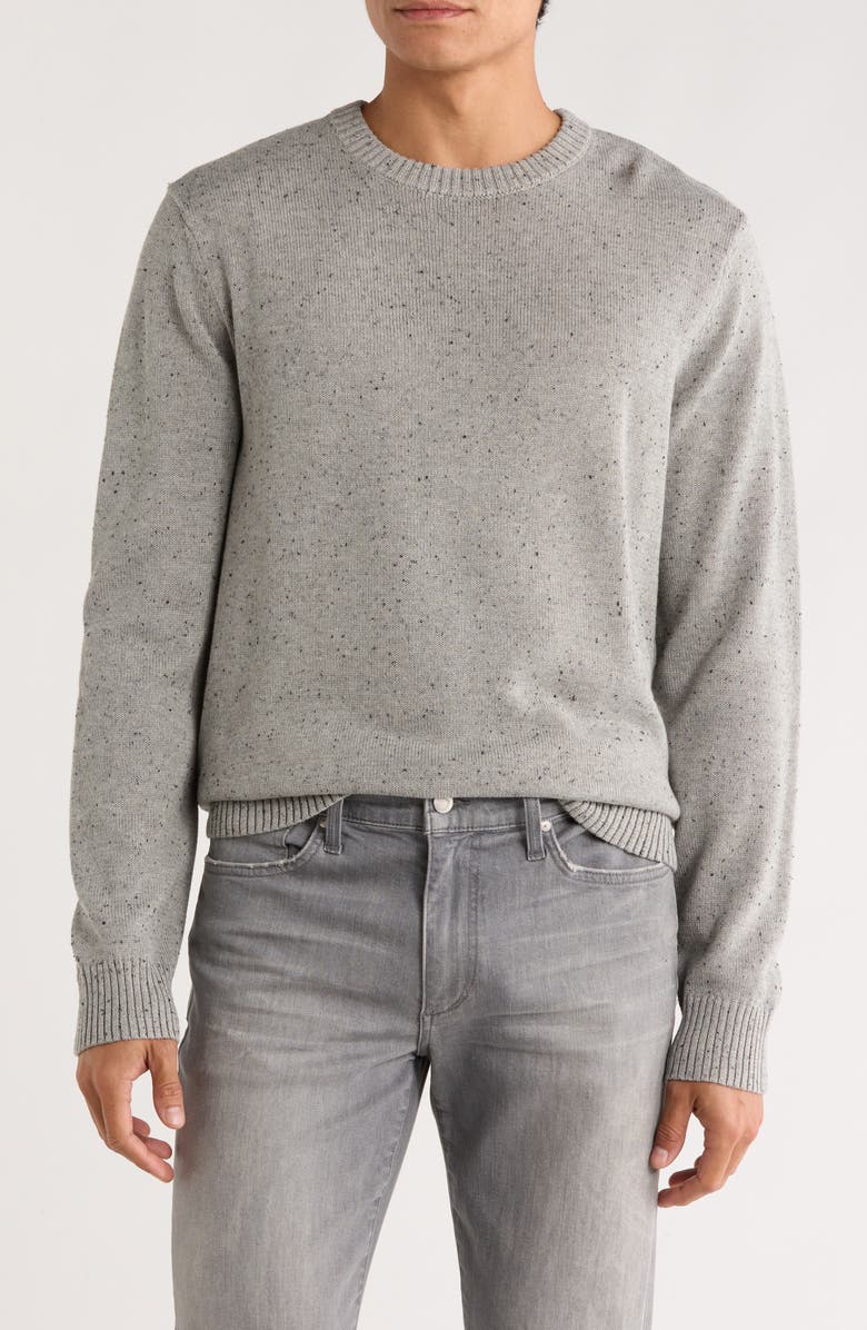 James Campbell Donegal Long Sleeve Sweater, Main, color, Light Grey