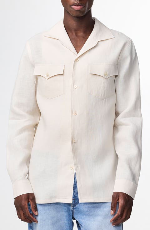 Pax 5708 Long Sleeve Linen Camp Shirt