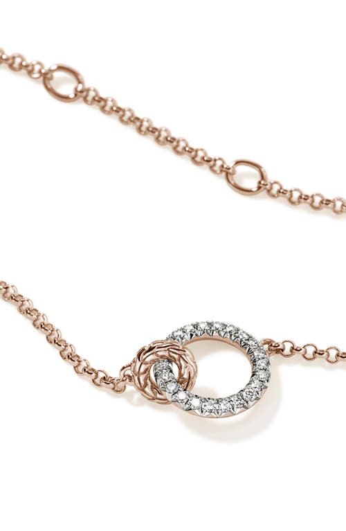 John Hardy Jh Essential Pavé Necklace, Diamonds In Gold