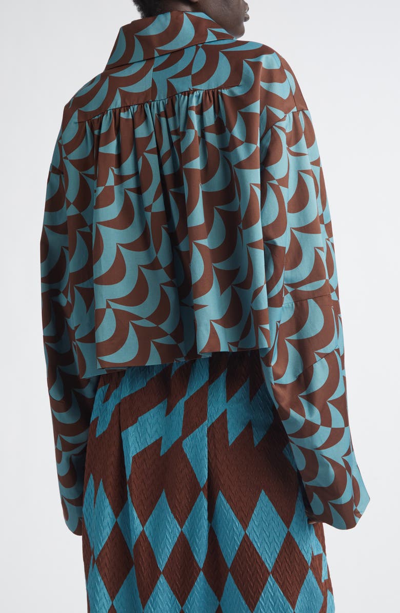 Dries Van Noten Moon Print Bell Sleeve Jacket, Alternate, color, Raf