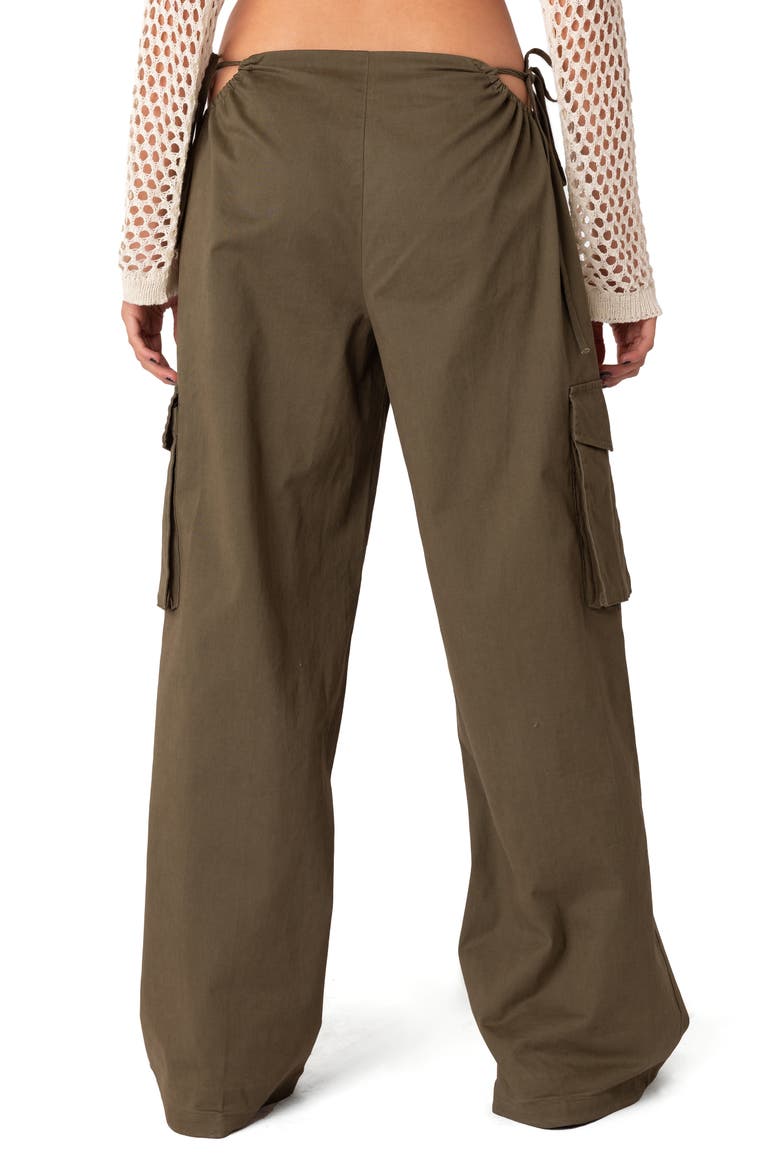 Carlo Low Rise Side Cutout Cargo Pants, Alternate, color, OLIVE