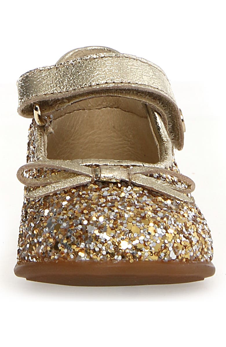 Naturino Kids' Glitter Bow Ballet Flat, Alternate, color, Platinum Silver