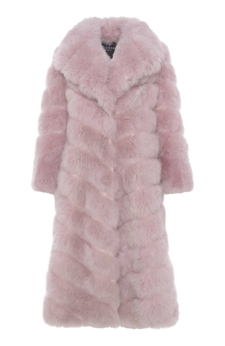 GORSKI Select Cashmere Goat Diagonal Coat, Alternate, color, Light Pink