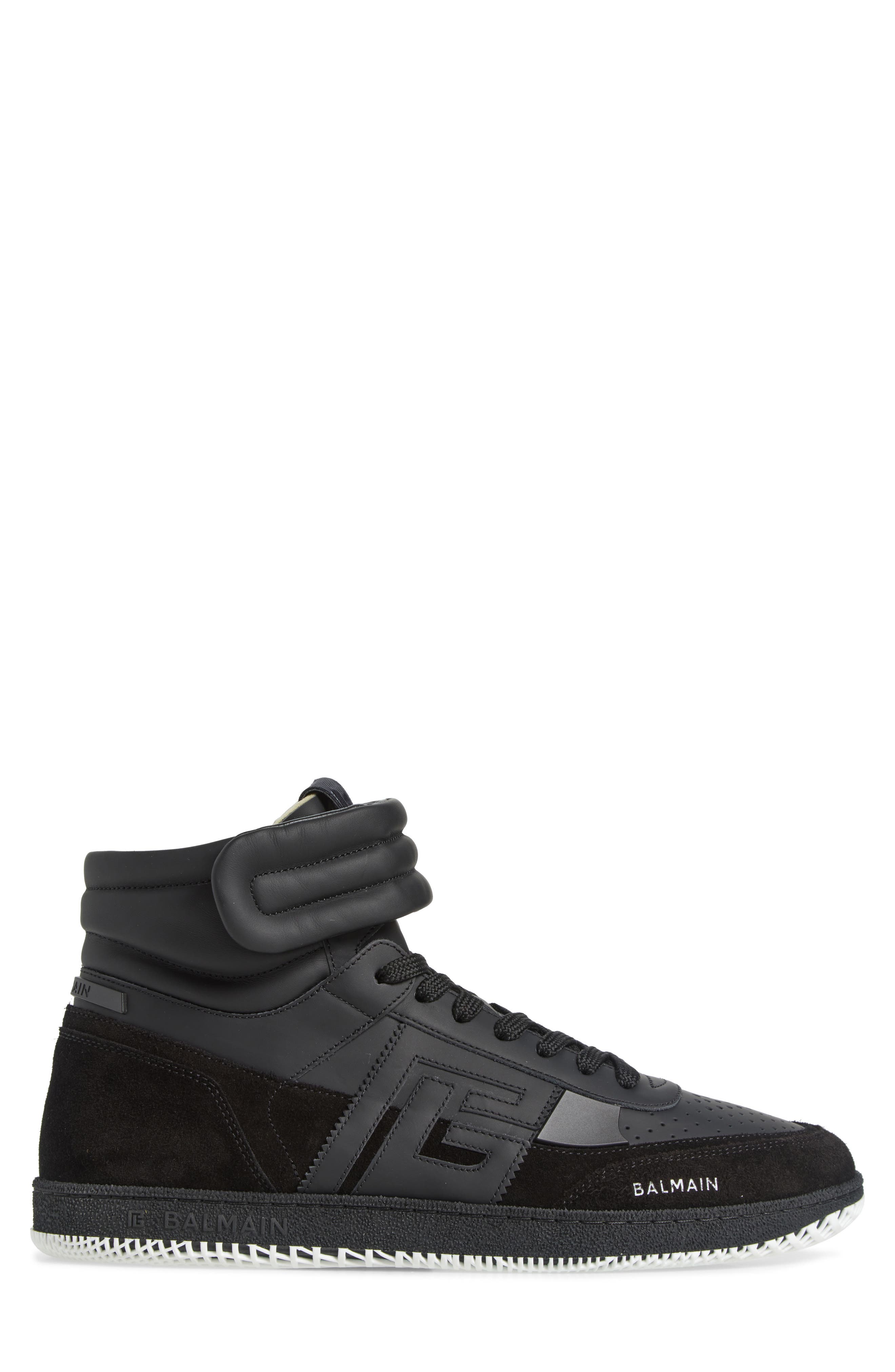 Balmain Swan Mid Top Sneaker, Alternate, color, 
