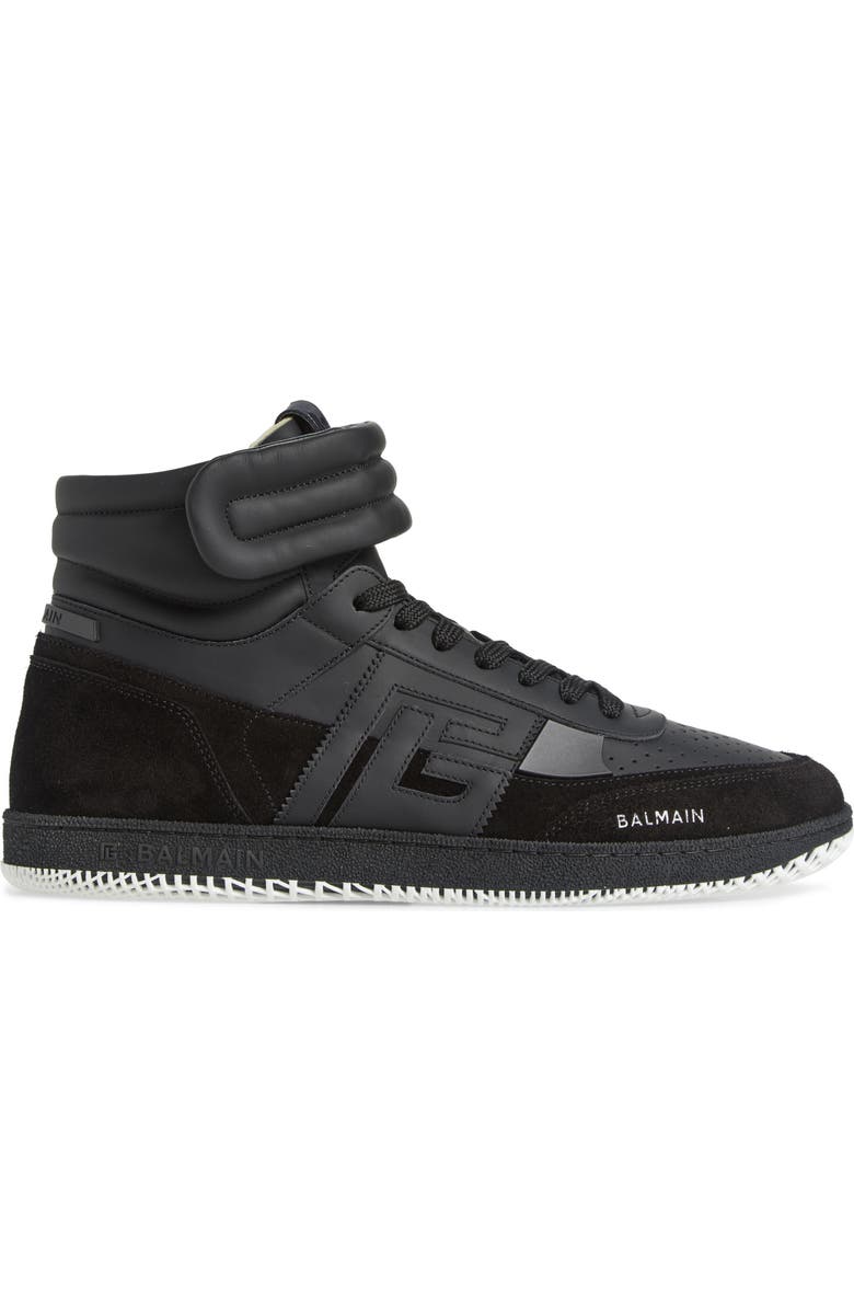 Balmain Swan Mid Top Sneaker, Alternate, color,