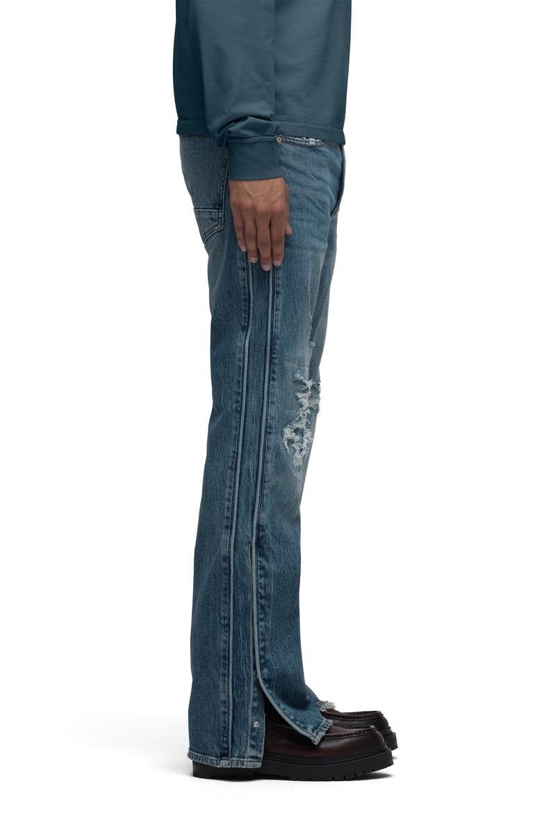 Walker Track Distressed Flared Jeans, Alternate, color, RIVERSIDE