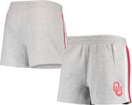 PROFILE Women's Heathered Gray Oklahoma Sooners Plus Size 2-Stripes Shorts