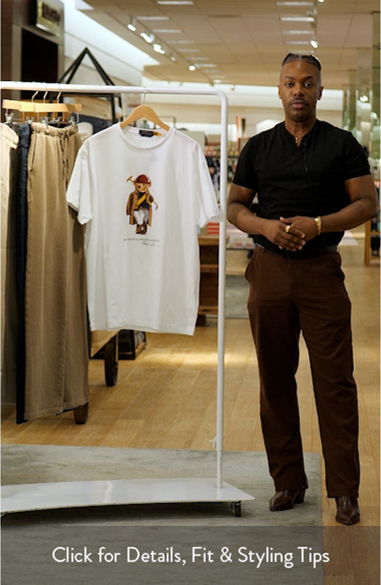 Classic Fit Polo Bear Jersey Graphic T-Shirt, sales video thumbnail