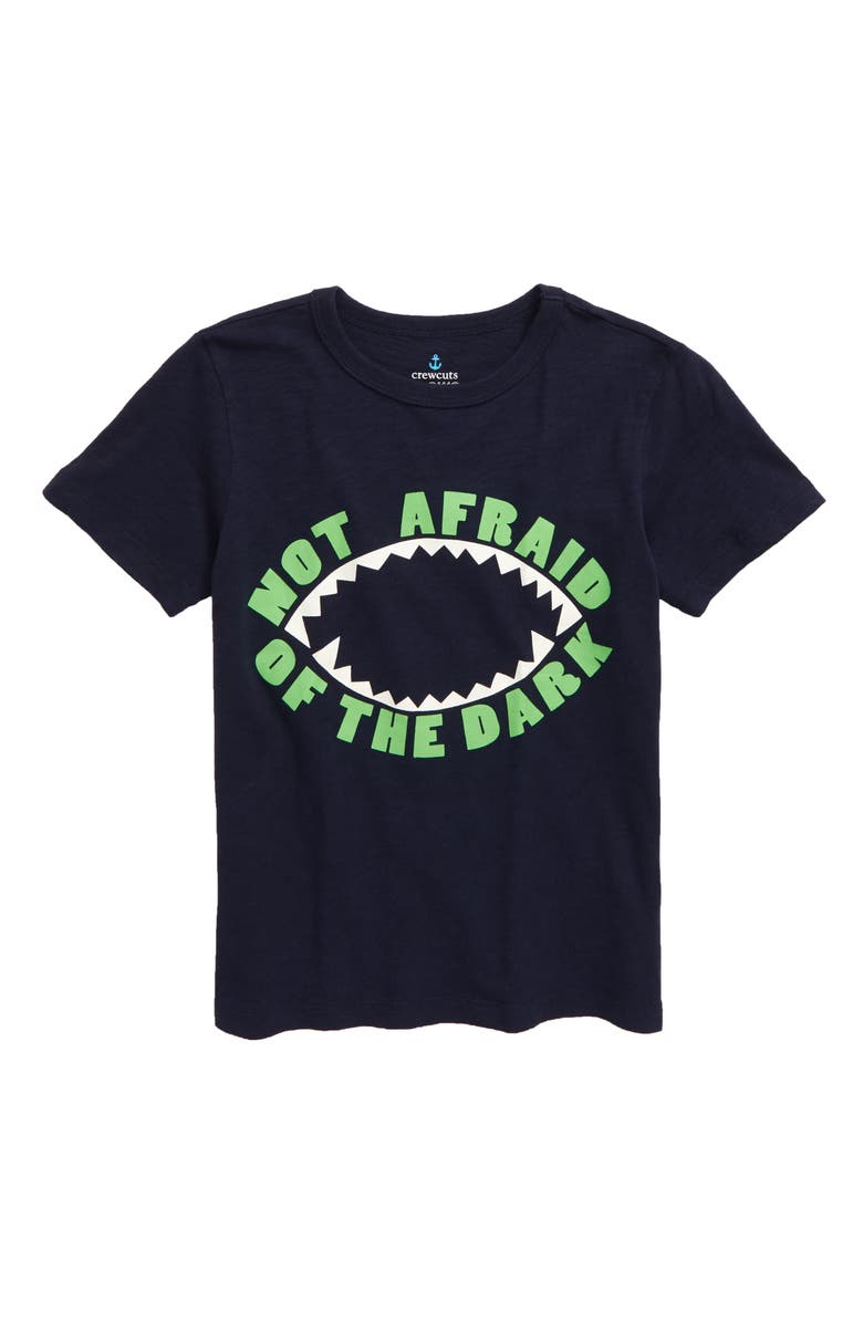 crewcuts by J.Crew Not Afraid of the Dark Glow in the Dark T-Shirt, Main, color, 